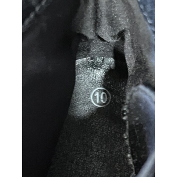 Black Combat Boots Womens Size 10 Chunky Heel Lace Up All Man Made Materials - Picture 11 of 12